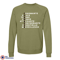 Charmante,  Douce, Tendre Women's Organic Cotton Sweatshirt