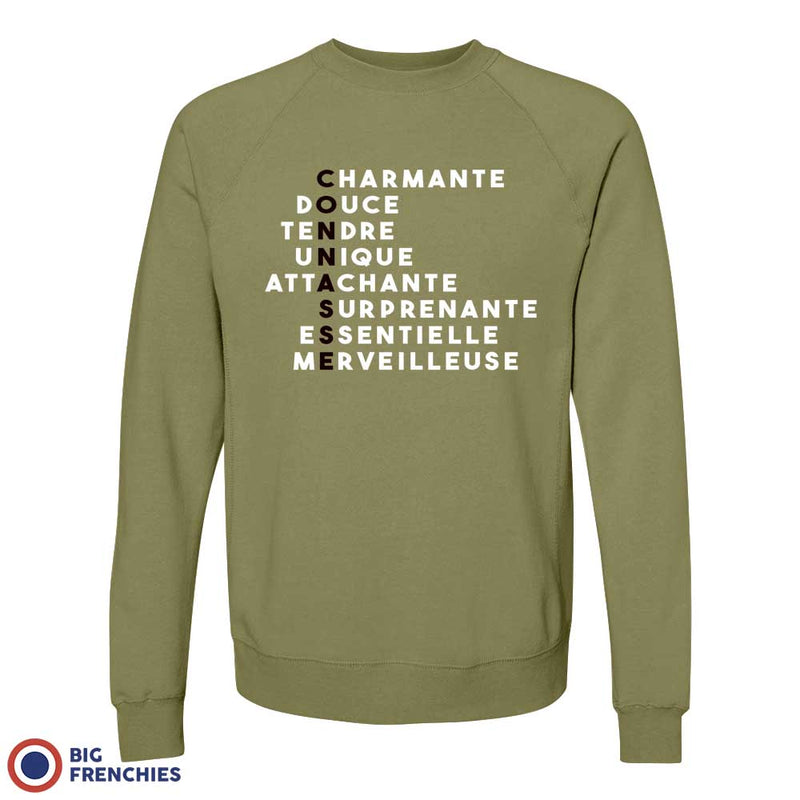 Charmante,  Douce, Tendre Women's Organic Cotton Sweatshirt