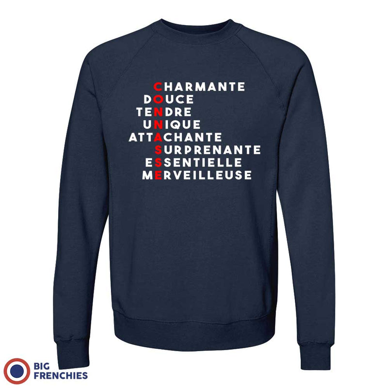 Charmante,  Douce, Tendre Women's Organic Cotton Sweatshirt