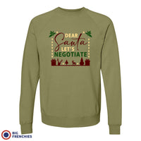 Dear Santa Let's Negotiate Unisex Organic Cotton Sweatshirt