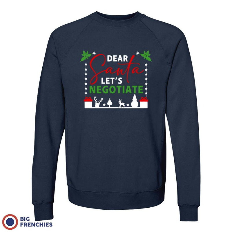 Dear Santa Let's Negotiate Unisex Organic Cotton Sweatshirt