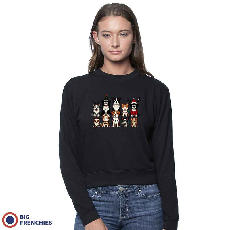 Christmas Dogs Women's Organic Cotton RPET French Terry Crew