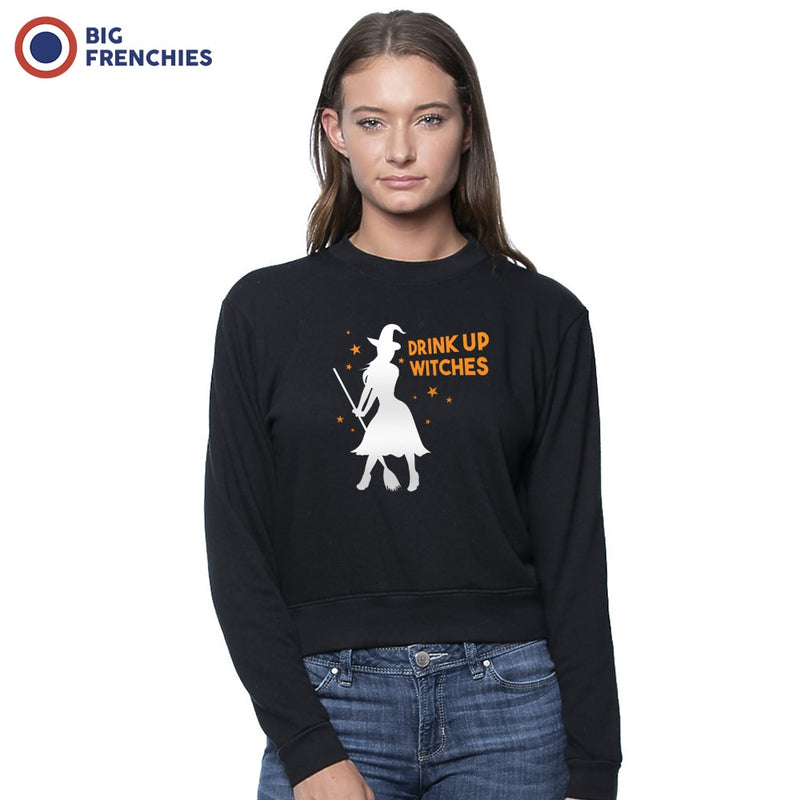 Drink Up Witches Halloween Women's Organic Cotton RPET French Terry Crew