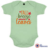 Fall Breeze Autumn Leaves Organic Cotton Baby Onesie