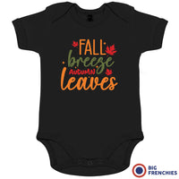 Fall Breeze Autumn Leaves Organic Cotton Baby Onesie