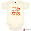 Fall Breeze Autumn Leaves Organic Cotton Baby Onesie