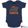 Fall Breeze Autumn Leaves Organic Cotton Baby Onesie