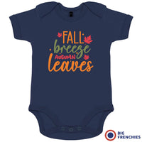 Fall Breeze Autumn Leaves Organic Cotton Baby Onesie
