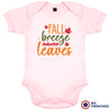 Fall Breeze Autumn Leaves Organic Cotton Baby Onesie