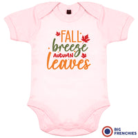 Fall Breeze Autumn Leaves Organic Cotton Baby Onesie
