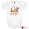 Fall Breeze Autumn Leaves Organic Cotton Baby Onesie