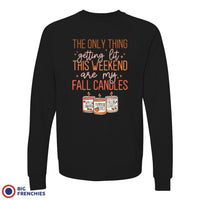 The Only Thing Getting Lit This Weekend Are My Fall Candles Unisex Organic Cotton Sweatshirt