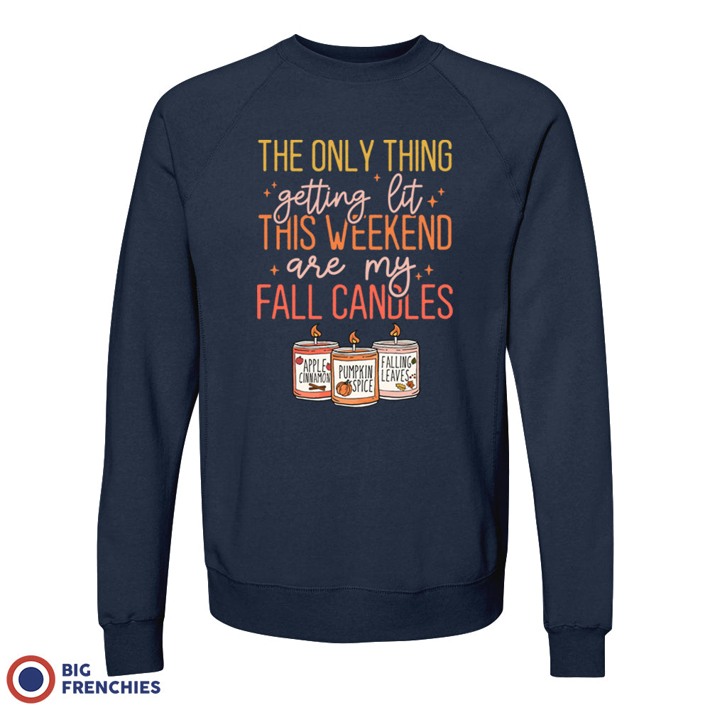 The Only Thing Getting Lit This Weekend Are My Fall Candles Unisex Organic Cotton Sweatshirt