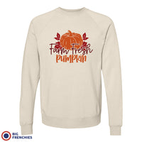 Farm Fresh Pumpkin Unisex Organic Cotton Sweatshirt
