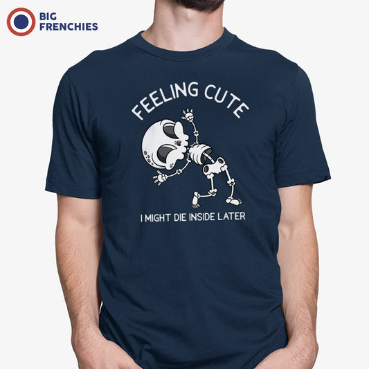 Felling Cute I Might Die Inside Later Halloween Men's Organic Cotton Tee