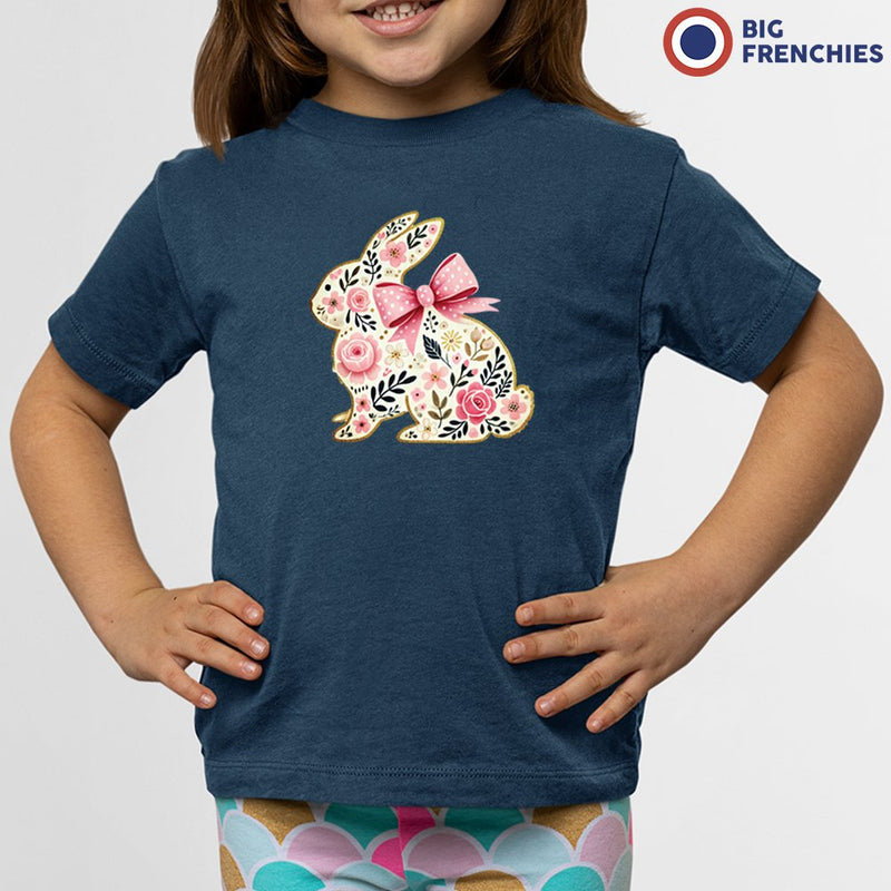 Floral Bunny Youth & Toddler Organic Cotton Tee