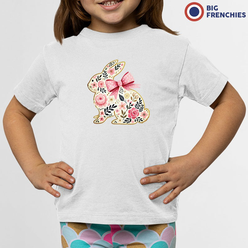 Floral Bunny Youth & Toddler Organic Cotton Tee