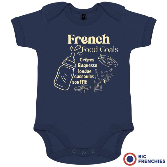 French Food Goals Organic Cotton Baby Onesie