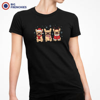 Christmas French Bulldogs Women's Organic Cotton Tee