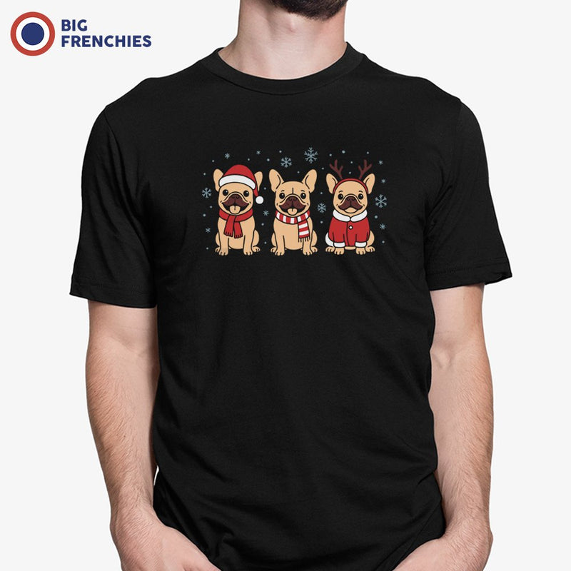 Christmas French Bulldogs Men's Organic Cotton Tee