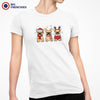 Christmas French Bulldogs Women's Organic Cotton Tee