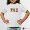 Christmas French Bulldogs Youth & Toddler Organic Cotton Tee