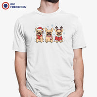 Christmas French Bulldogs Men's Organic Cotton Tee