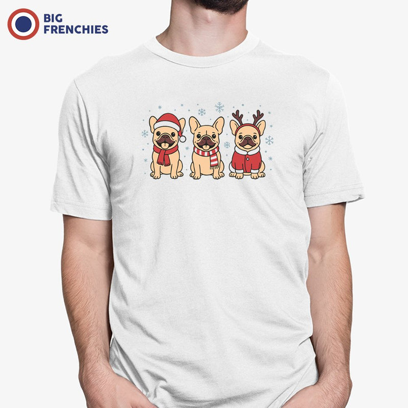 Christmas French Bulldogs Men's Organic Cotton Tee