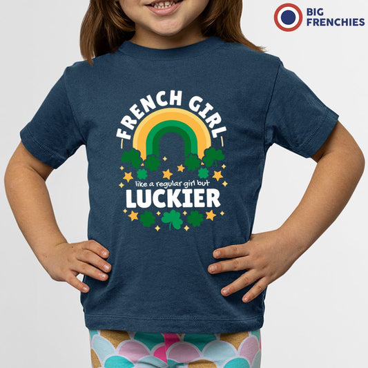 French Girl Like A Regular Girl But Luckier Youth & Toddler Organic Cotton Tee