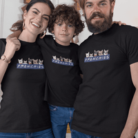 French Bulldogs Matching Organic Cotton T-Shirts Family Set (Set of 3)