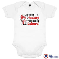 Mets Ton Foulard y Fait Frette Dehors! Christmas Organic Cotton Baby Onesie