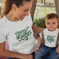 May Your Day Be Touched by Some Irish Luck Mom and Child Organic Cotton T-Shirts family Set (Set of 2)