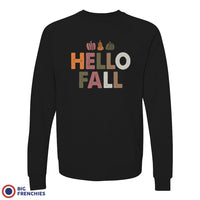 Hello Fall With Pumpkin Unisex Organic Cotton Sweatshirt