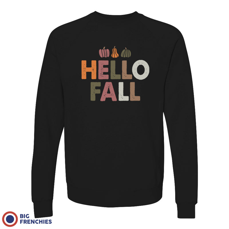 Hello Fall With Pumpkin Unisex Organic Cotton Sweatshirt