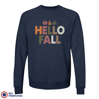 Hello Fall With Pumpkin Unisex Organic Cotton Sweatshirt