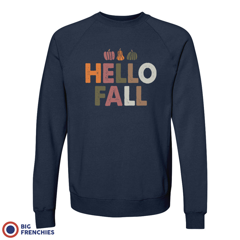 Hello Fall With Pumpkin Unisex Organic Cotton Sweatshirt