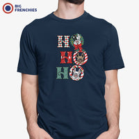 Ho Ho Ho Christmas French Bulldogs Men's Organic Cotton Tee