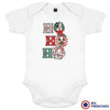 Ho Ho Ho Christmas French Bulldogs Organic Cotton Baby Onesie