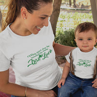 May Your Day Be Touched by Some Irish Luck Mom and Child Organic Cotton T-Shirts family Set (Set of 2)