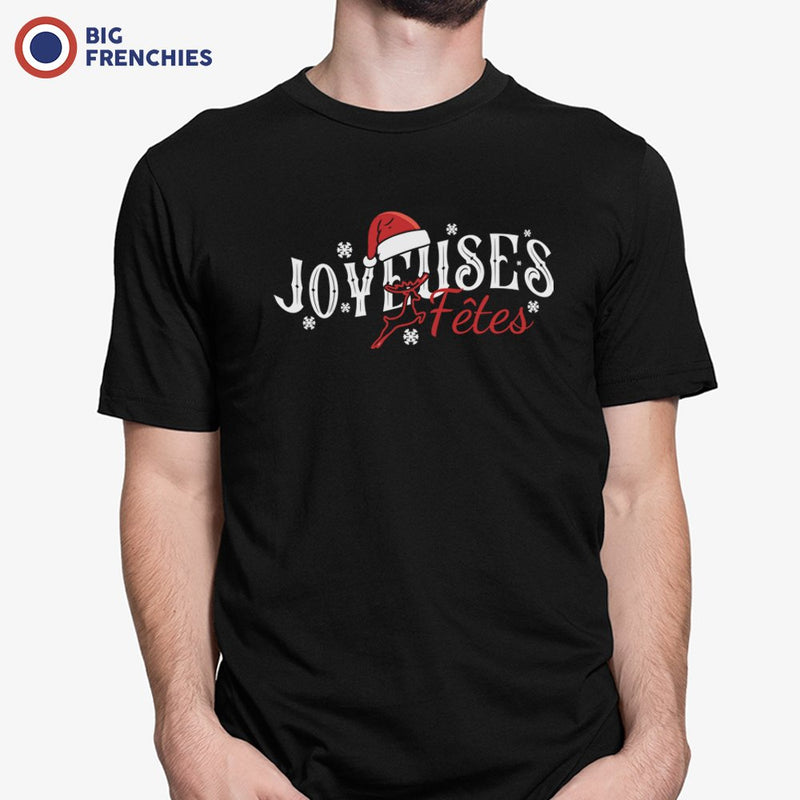 Joyeuses Fêtes Christmas Men's Organic Cotton Tee