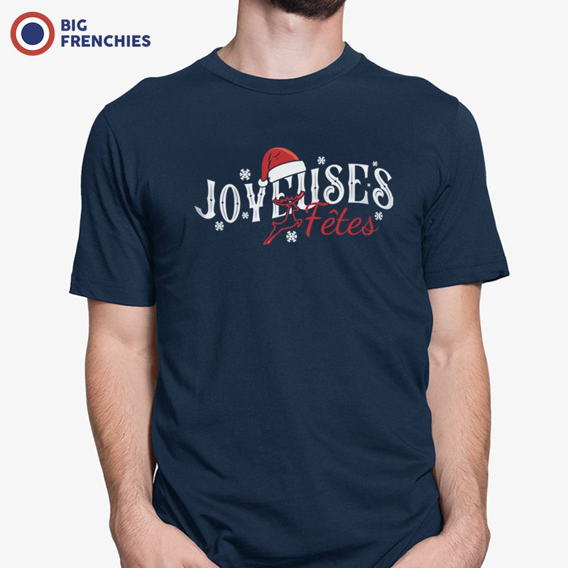 Joyeuses Fêtes Christmas Men's Organic Cotton Tee
