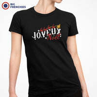 Joyeux Noël With Deer Christmas Women's Organic Cotton Tee