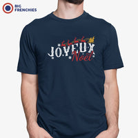 Joyeux Noël With Deer Christmas Men's Organic Cotton Tee