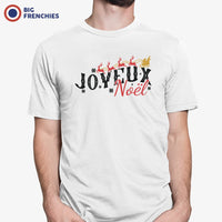 Joyeux Noël With Deer Christmas Men's Organic Cotton Tee