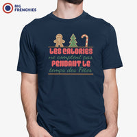 Les Calories Ne Comptent Pas Christmas Men's Organic Cotton Tee