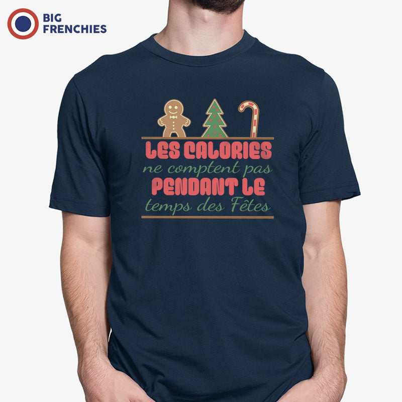 Les Calories Ne Comptent Pas Christmas Men's Organic Cotton Tee