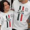 EL Jefe Del Tri, Mini Águila Dad and Child Organic Cotton T-Shirts Family Set (Set of 2)