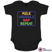 Milk Snuggle Nap Repeat Organic Cotton Baby Onesie