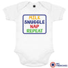 Milk Snuggle Nap Repeat Organic Cotton Baby Onesie
