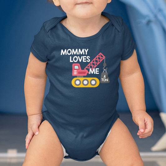 Mommy Loves Me A Ton Organic Baby Onesie